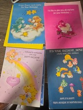 Vintage American greetings Care Bear Birthday Card 80s picture