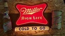 Vintage 1950’s / 1960’s MILLER HIGH LIFE Lighted Beer Sign picture