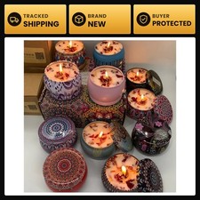 1/4PCS Vintage Scented Candles Soy Wax Candle Jars Flower Fragrance Scent picture
