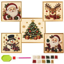 DIY Christmas Pearl Diamond Painting Art Kit 3D Pearl Beads Art Craft Wall Decor picture