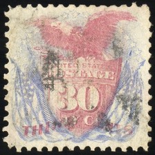 US Stamps # 121 Used XF Light Cancel Fresh And Choice Scott Value $400.00 picture