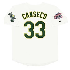 Jose Canseco Oakland Athletics 1989 World Series Home White Jersey Men's (L-XL) picture
