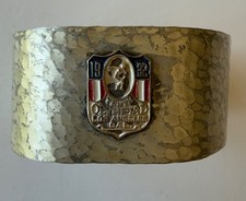 1932 Los Angeles Tenth Olympiad Olympic Hammered Cuff Bracelet Discus Thrower picture