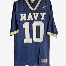 Rare Vintage Nike Naval Academy Navy Blue Football Jersey Men's Medium Nylon picture