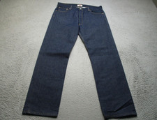 Levis 501xx Jeans Mens 38x34 Blue Raw Denim Button Fly Straight Pants picture