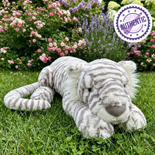 100% AUTHENTIC JELLYCAT 74CM SACHA SNOW TIGER — RARE RETIRED HTF BNWT picture
