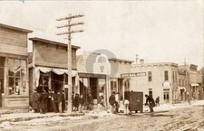 Waverly IA Iowa Street Scene Sam's Saloon RPPC Photo Postcard COPY picture