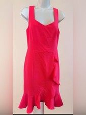 Laundry by Shelli Segal Hot Pink Ruffle Cocktail Dress Size 6 picture