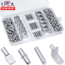 120Pcs Shelf Pins Kit,4 Styles Nickel Plated Shelf Support Pegs,Plated Shelf Pin picture