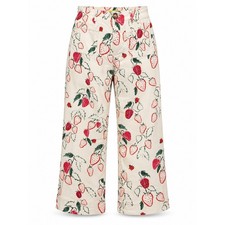 Anthropologie Maeve Phthalo Ruth Strawberry Colette Wide Leg Pants 31 picture