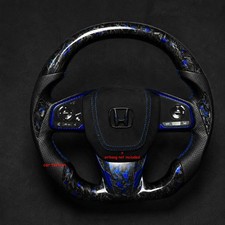 Honda Civic 2016-2021 Forged Carbon Fiber Steering Wheel Custom Fit 10th Gen picture