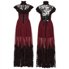 Punk Rave Red Women Lace Elegant Gothic Gorgeous Party Dress Long Dresses picture