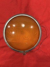 Vintage Glass Orange/Amber STOP Light, Griffin Lamp Company, Ohio, Model 200 picture