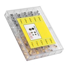100Pack 3.0‑7.5mm Alloy Watch Crown Head Assortment Watchmaker Repair Box Kit picture