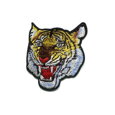 Roaring Tiger Face Embroidered Iron On Patch DIY Applique picture
