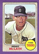 1968 Topps - #40  Denny McLain - Detroit Tigers - VgEx+  CENTERED picture