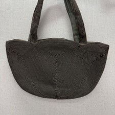 Vtg 1940s Brown Corde Purse Mid Century Geometric Art Deco Hand Bag Multi Pocket picture