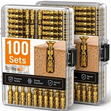 50/100Sets Metal Expansion Tube Self Tapping Screws Sets Drilling Plug 6×14mm picture