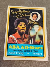 1973-74 Topps #240 Julius Erving Dr.J Autograph Auto Gold Marker Fair Condition picture