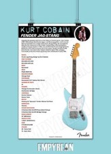 Kurt Cobain Fender Jag-Stang Jagstang Guitar Specs Poster Art Print picture