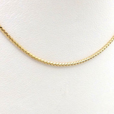 UnoAerre Solid 18k Gold Serpentine S Link Pendant Chain Necklace 20in Italy New picture