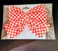 Brand New Mackenzie Childs Red Check Medium Bow In Original Packaging picture