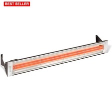Electric Patio Heater 61.25 In Stainless Steel Black 6000 Watt Wall Mount picture