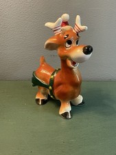 Vintage 1960s Kreiss Psycho Ceramics Christmas Figurine REINDEER picture