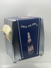 Vtg 50s Pepsi-Cola Napkin Holder Ice Cold Delicious Hits The Spot Napkins picture