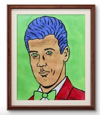 ShawNshawN James Bond Original Painting 11x14 Paper 007 Spy Movie Pop Art picture
