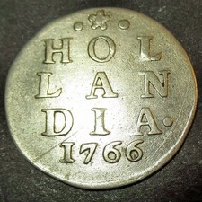 Rare Overdate 1766/1 Dutch Colonial New York Silver Lion Dime Holland Certificat picture