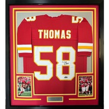 Framed Facsimile Autographed Derrick Thomas 35x39 Red Jersey picture