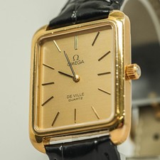 Vintage 1979 *NEAR MINT* OMEGA De Ville Cal.1330 Quartz Gold Push Crown 29mm Men picture