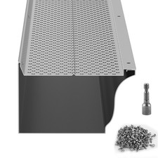 Uimoso Gutter Guard 5 in Wide 104 ft Length Cover Mesh Leaf Debris Protection picture