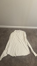 Lululemon White Long Sleeve Shirt Crew Neck Chest Pocket Athletic Top picture
