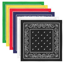 4 Pack X-Large Paisley Cotton Printed Bandana - 27 x 27 inches picture
