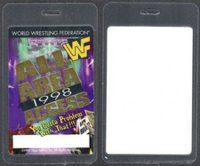 Laminated 1998 All Area Access Pass for the World Wrestling Federation (WWF) NOS picture