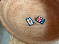 Lot of 2 Antique 1918 WWI Home Front Tab Pins Red Cross War Fund & United War Wo picture