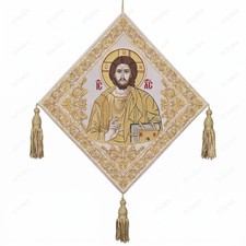 Embroidered Orthodox Epigonation Vestment Jesus Christ Pantocrator Palitza picture