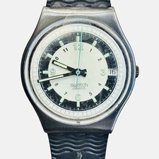 Swatch Watch MBA GX403 1989 34mm Luminous Quartz Swiss Made Rare Vintage Piece picture