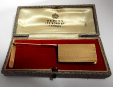 FABULOUS BOXED ULTRA RARE ANTIQUE ASPREY 1934 SOLID 9CT GOLD MECHANICAL BOOKMARK picture