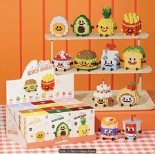 Complete 12pc Set Super Delicious Food Mini Building Blocks Fast Food Toy Series picture