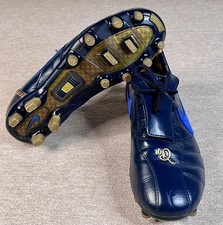 Nike Tiempo Legend Ronaldinho 10R Cleats 315362-447 Blue Gold US 7.5 Rare 2007 picture