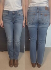 Wrangler Women's Boot Cut Jeans in Light Blue Denim picture