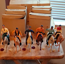 6 Hartland VTG 1950s Western TV Cowboy & Horses Figure Lot w/Original Boxes+Hats picture
