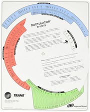 Trane TD1 Ductulator with Sleeve, Duct Sizing Calculator Small, White  picture