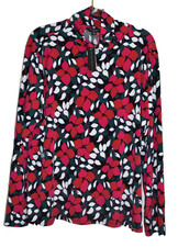 NWT✨️ INVESTMENTS Women's Floral Blouse Mock Neck Long Sleeve Size 2X picture