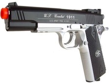 WG Special Combat 1911 Airsoft Co2 Pistol 500FPS Metal Slide Silver picture