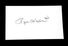 ROGIE ROGATEIN VACHON HOF GOALIE CANADIENS  AUTOGRAPHED SIGNED INDEX CARD 3X5 picture
