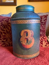 19th c. Bartlett & Son lrg. Tole tea canister, 17